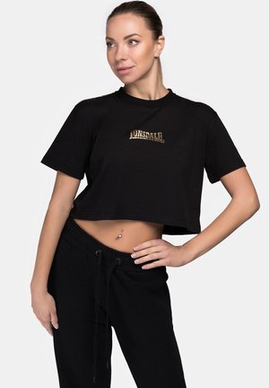 CROPPED AULTBEA - Basic T-shirt - black gold
