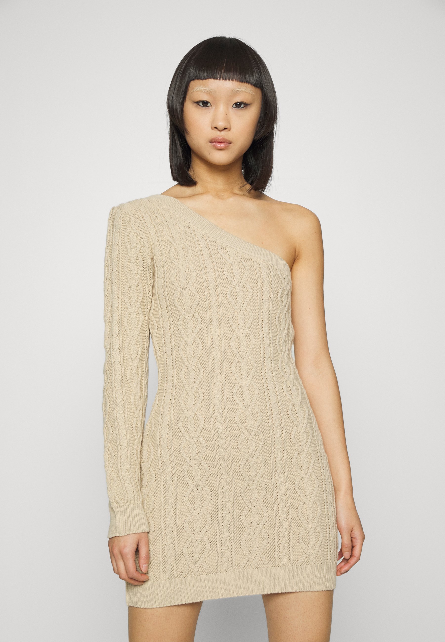one shoulder jumper dress