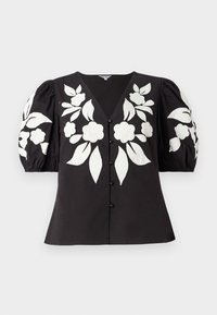 OBJNAJA SHIRT - Blusa - black/cloud dancer