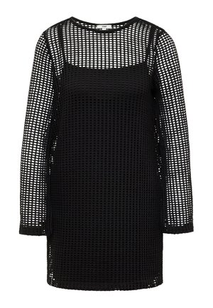 Mavi 2-LAGIGES LANGARM - Strickkleid - schwarz