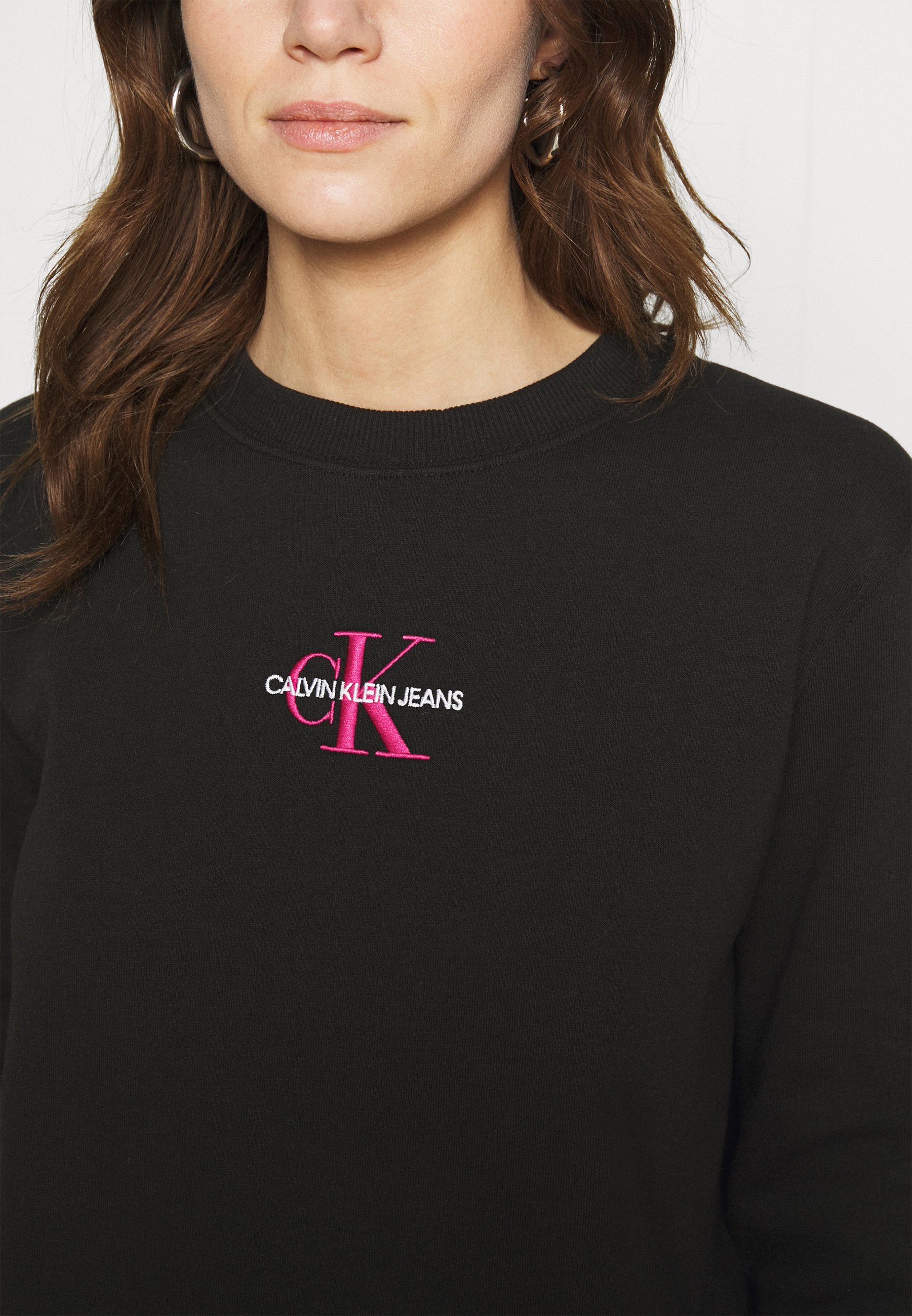 monogram logo crew neck