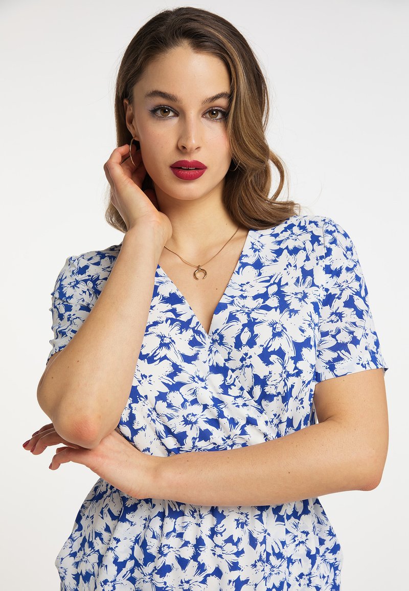 Damen Freizeitkleider | faina FAINA TYLIN Freizeitkleid blau / weiss/blau - SS67118 Damen Freizeitkleider | faina FAINA TYLIN Freizeitkleid blau / weiss/blau - SS67118