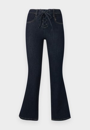 ONLY Petite, ONLPOWER MID TILE - Flared Jeans - dark blue denim