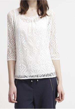 Langærmet T-shirt - white