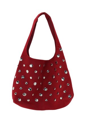 SHOULDER WITH STUDS - Handbag - donkerrood
