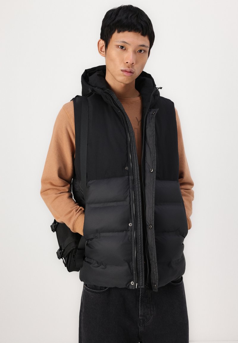 Tallas Grandes Hombre Chaleco Acolchado De Plumas Negro Tommy