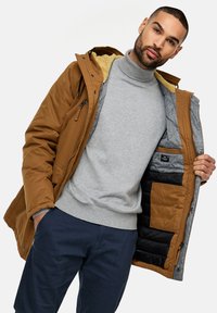 INDICODE JEANS Parkaer - mottled brown