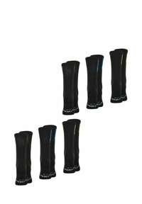 Athena LOT DE 6 PAIRES DE DRY - Chaussettes - noir et jaune noir et bleu noir et violet