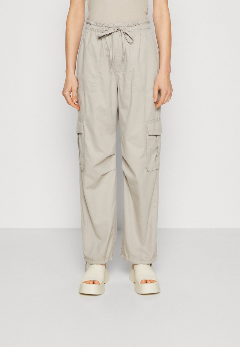 Abercrombie & Fitch TIE WAIST BAGGY PANT - Παντελόνι cargo - porpoise