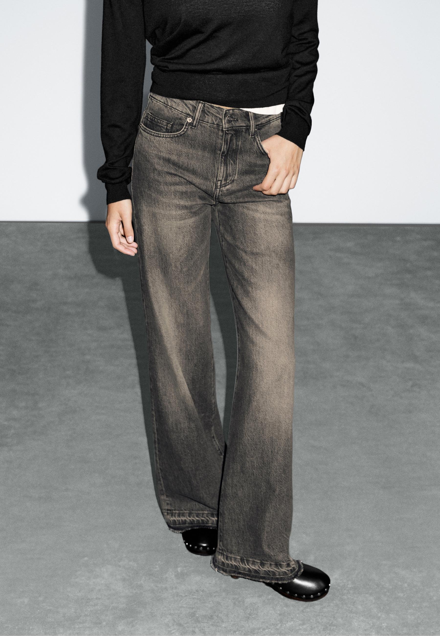 Massimo Dutti MID-RISE - Straight leg jeans - grey - Zalando