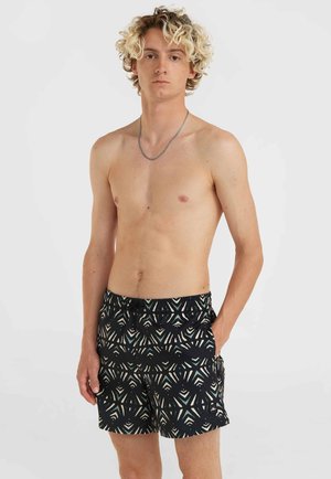 CALI - Swimming shorts - black fade ikat