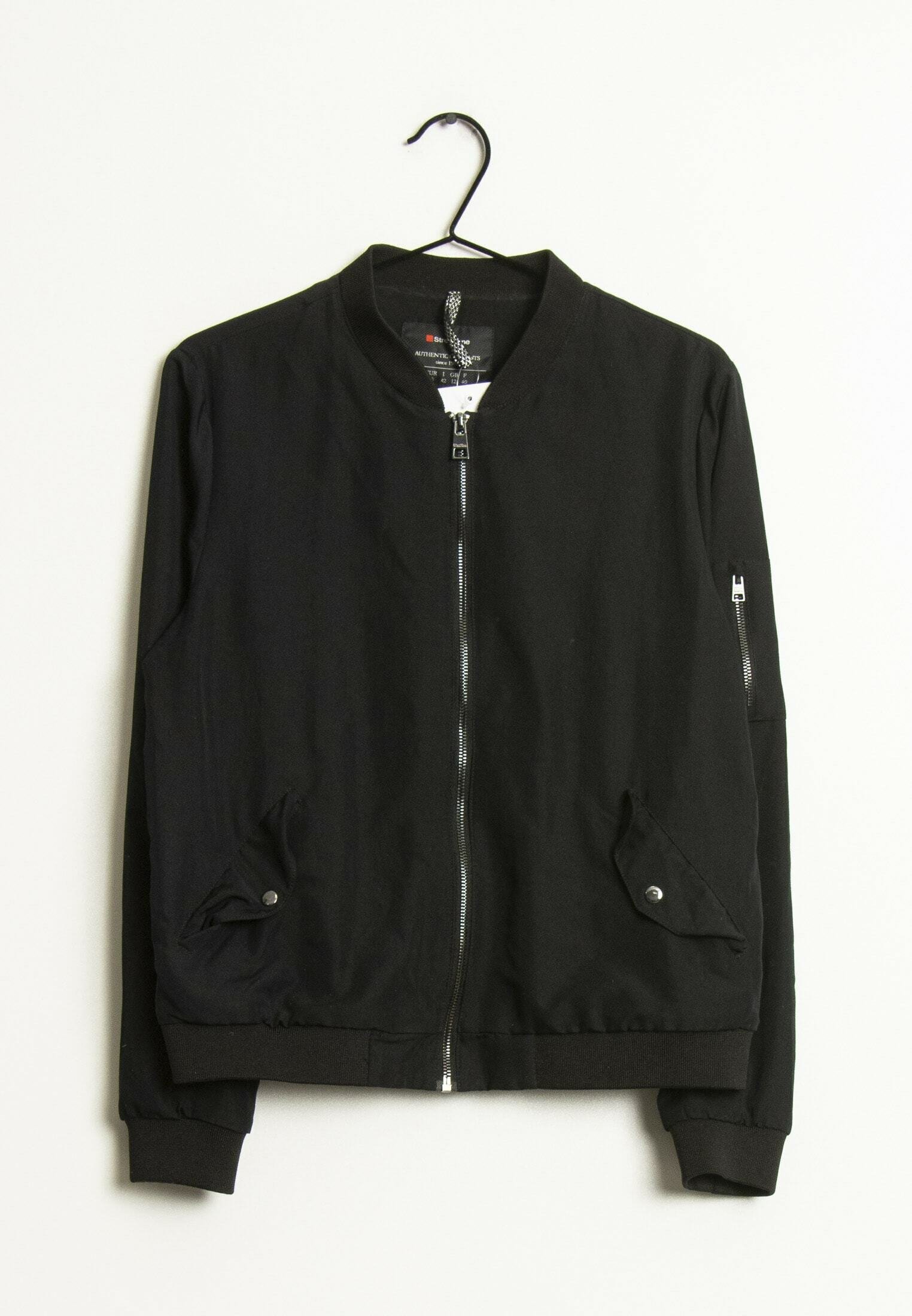 bomber jacket white and black