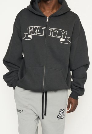Felpa con zip - anthracite