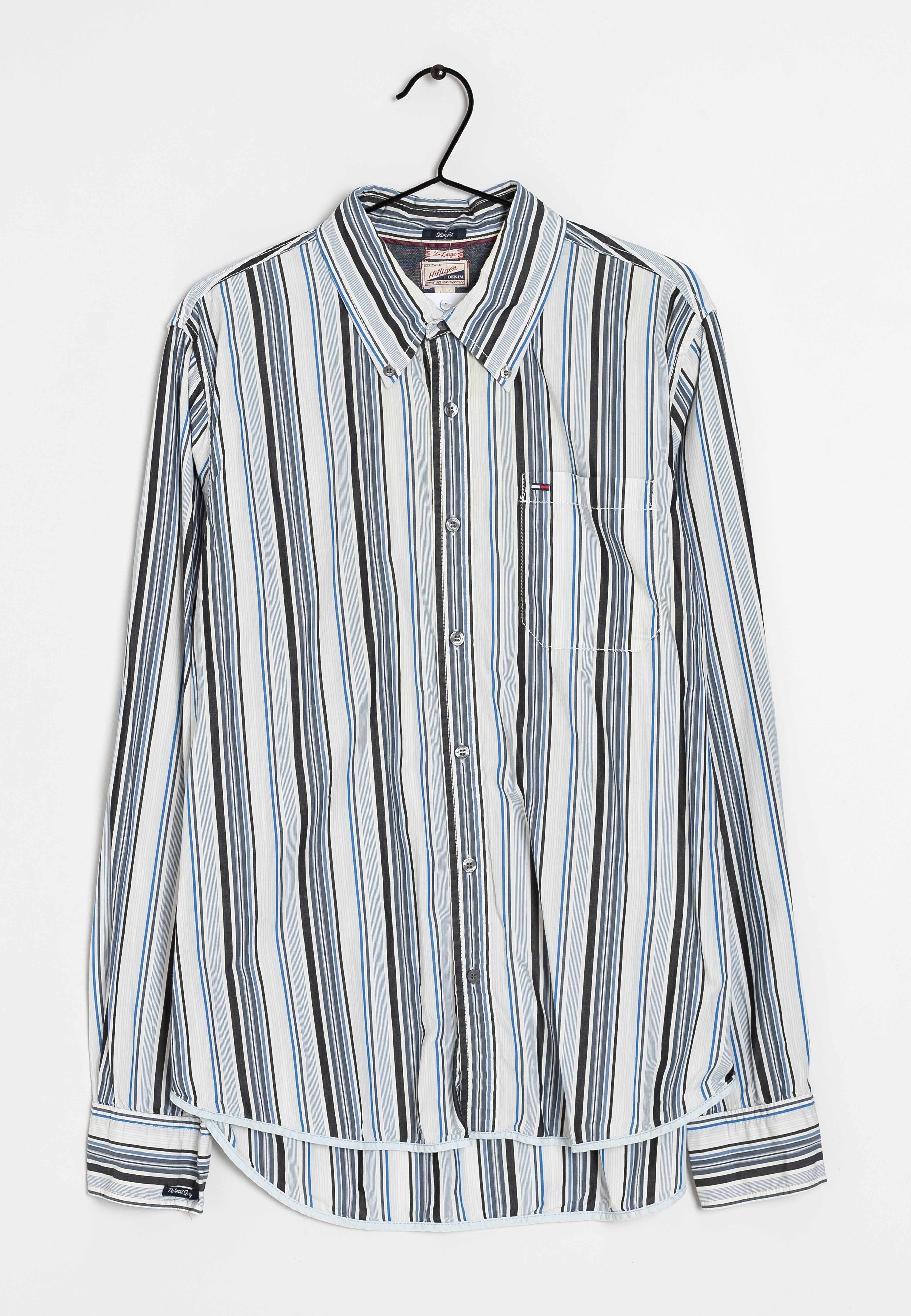 off white black denim shirt