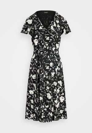 Lauren Ralph Lauren HOLAVRET SHORT SLEEVE DAY DRESS - Dnevna obleka - black/cream