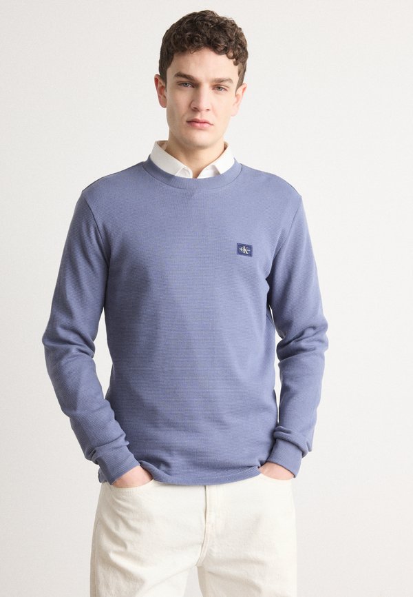 LABEL WAFFLE TEE - Long sleeved top - grisaille