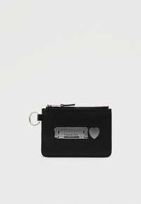 DECONSTRUCTED LEATHER WALLET UNISEX - Geldbörse - black/silver-coloured