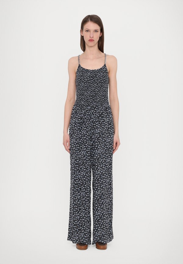 SMOCKED CHAIN STRAP - Jumpsuit - chambray