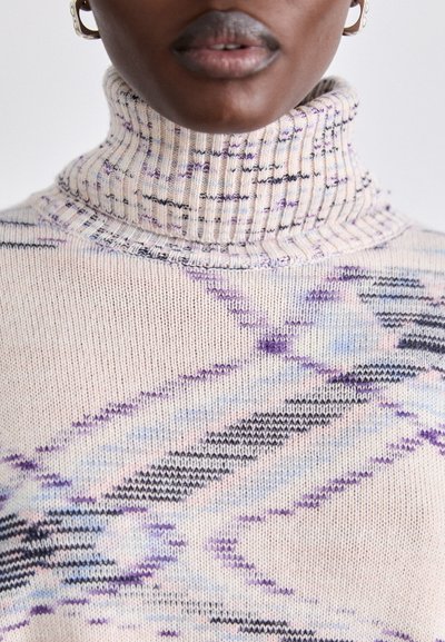 Missoni ROLL NECK - Džemperis - white/violet