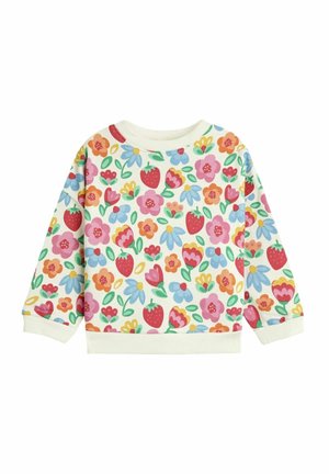 REGULAR FIT - Sudadera - cream floral strawberry