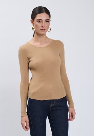 INFLUENCER, Strickpullover - camel