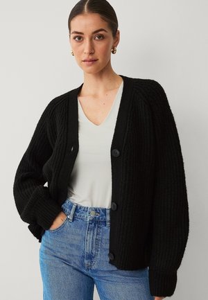 MIT KNÖPFEN - Vest - schwarz