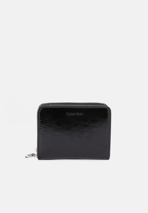 METALLIC FLAP ZIP AROUND - Peňaženka - black
