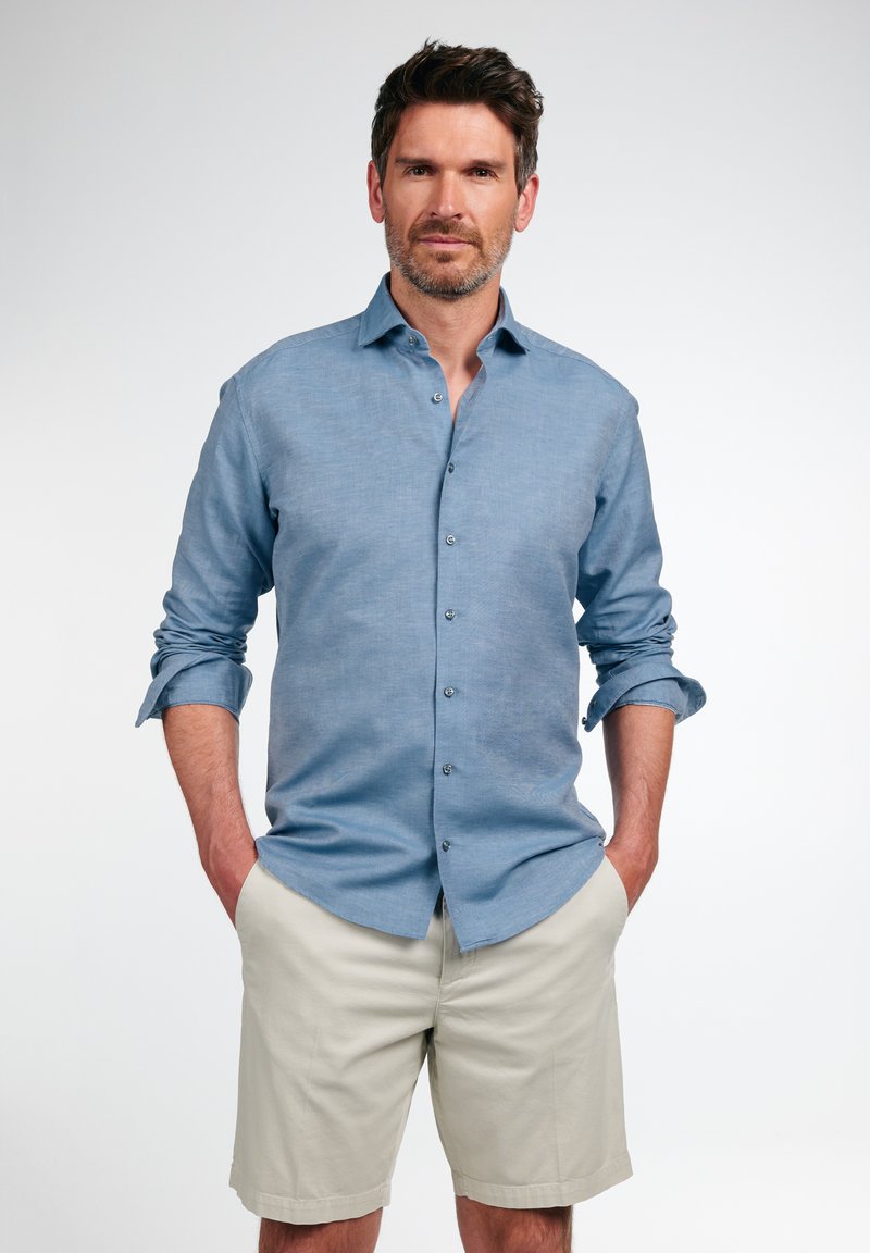 Eterna LINEN SHIRT - COMFORT FIT - Businesshemd - jeansblau