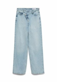 TESSA HOHE TAILLE WEITER BEINSCHNITT - Laisvo kirpimo džinsai - light blue denim