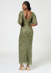 BEAUUT EMBELLISHED SEQUINS - Společenské šaty - olive