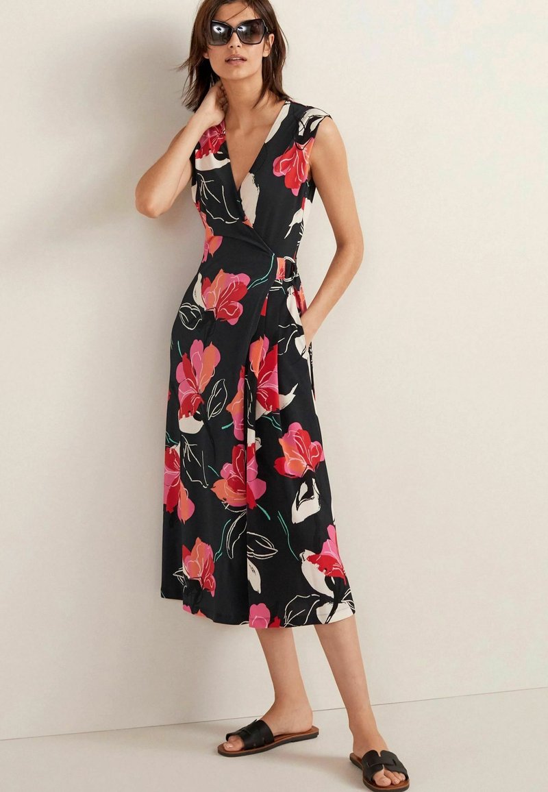Damen Freizeitkleider | Next SLEEVELESS WRAP MIDI Freizeitkleid navy blue floral/blau - GF37870 Damen Freizeitkleider | Next SLEEVELESS WRAP MIDI Freizeitkleid navy blue floral/blau - GF37870