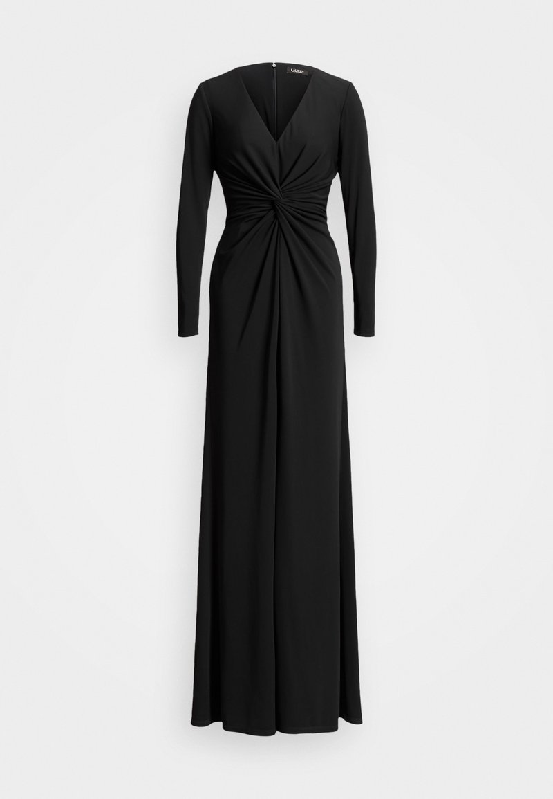 Lauren Ralph Lauren TWIST FRONT STRETCH JERSEY GOWN - Jersey dress - black - Zalando Lauren Ralph Lauren TWIST FRONT STRETCH JERSEY GOWN - Jersey dress - black - Zalando