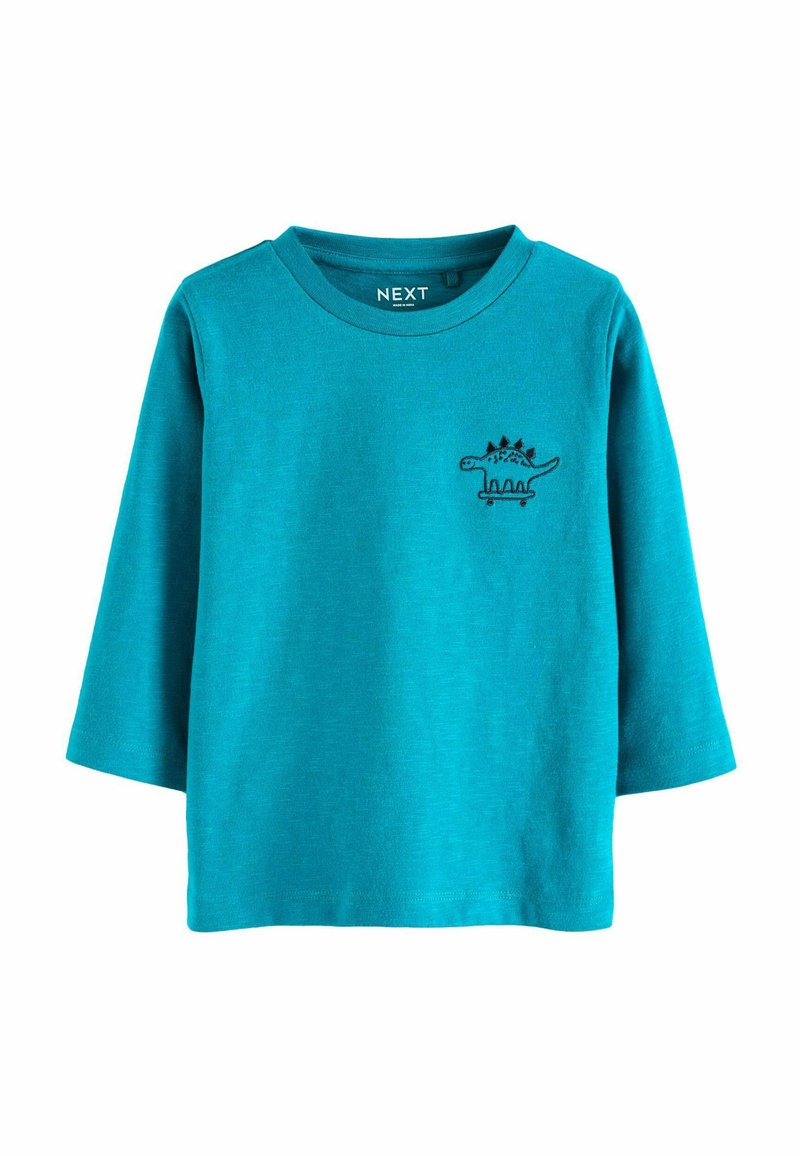 Next SEMI - Top dugih rukava - turquoise blue dino