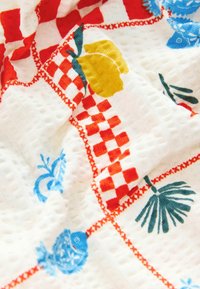 Next REGULAR FIT - VOLUME HALF SLEEVE - Bluse - ecru tablecloth print