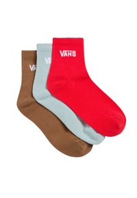 Vans 3 PACK CLASSIC HALF CREW - Strømper - racing red