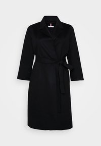 BELTED MIDI COAT - Manteau classique - black