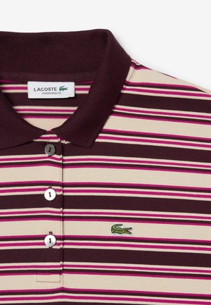 Lacoste, LACOSTE - - Polo - marron beige rose fushia-st