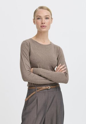BYPAMILA LS TSHIRT - Ilgarankovis viršutinės dalies drabužis - walnut melange