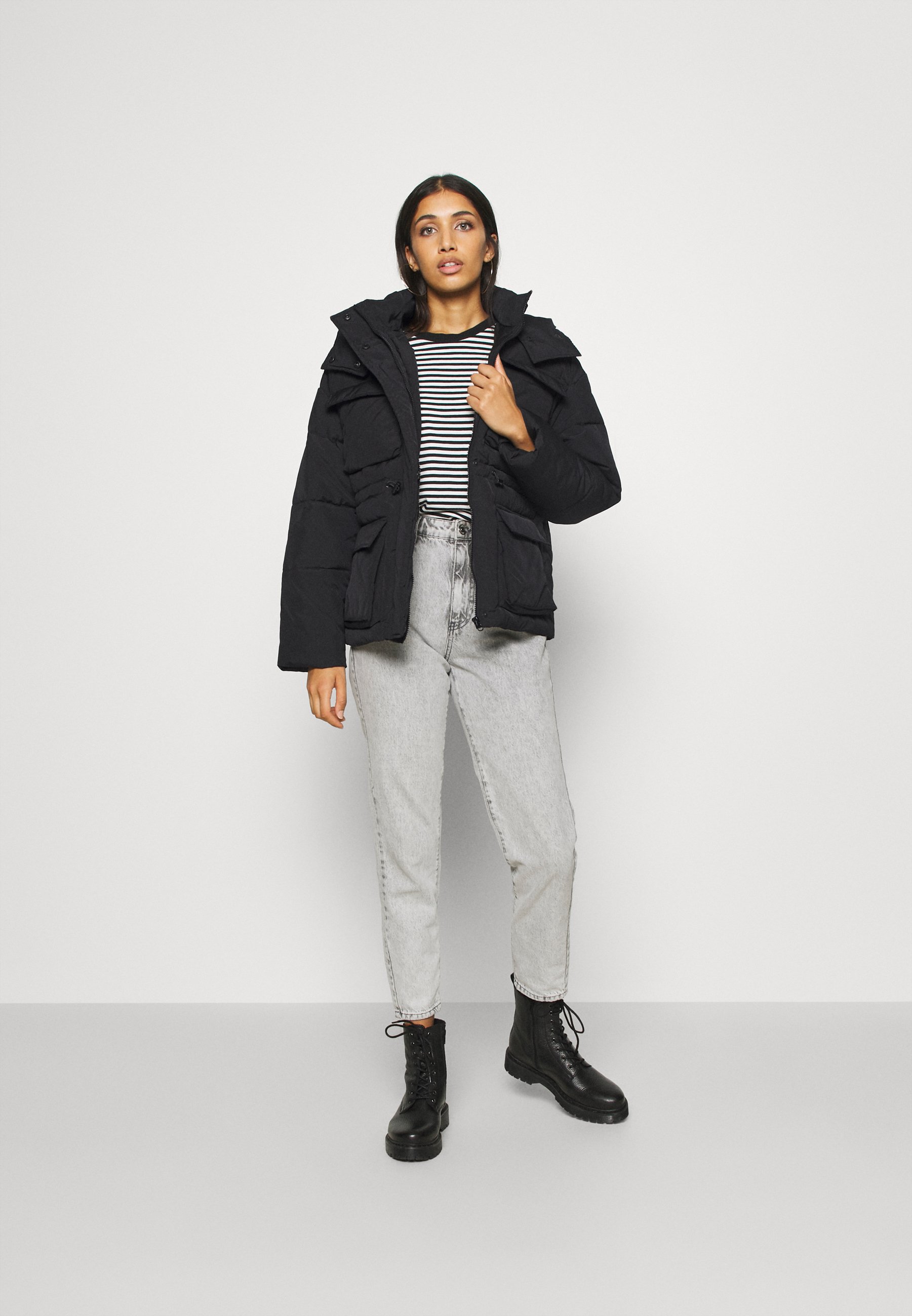 Gina Tricot ALBA UTILITY PUFFER Vinterjakke black Gina Tricot ALBA UTILITY PUFFER Vinterjakke black