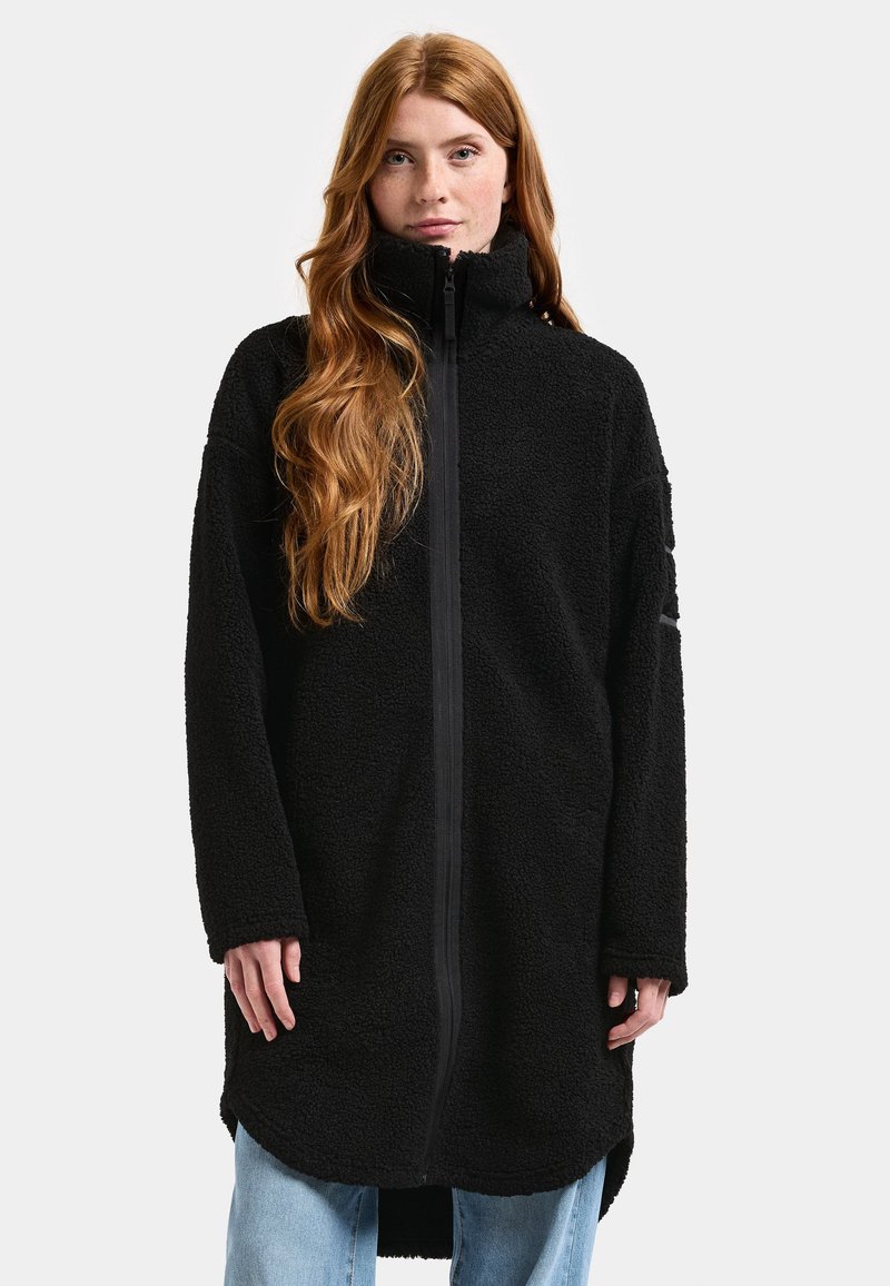 Didriksons JILL LONG FULL-ZIP - Fleecejacka - black