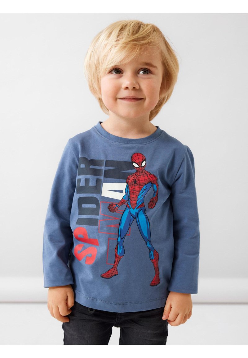 Sweat NAME IT Garçon - Motif Spiderman, 60% Coton, 40% Polyester - Marinière Bru Noos