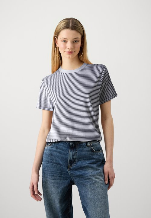 PIECES dam tee PCRIA - Bright White NARROW TAWNY PORT