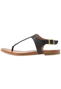 LEATHER - Tåsandaler - black