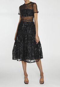 True Decadence PANELLED SKATER  - Cocktailklänning - black