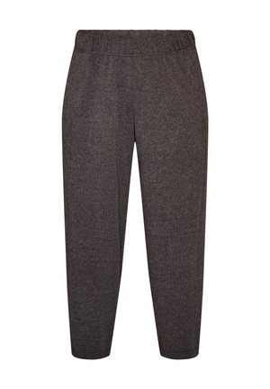 Zizzi, HOSE AUS JERSEY MIT BARREL FIT UND HOHER TAILLE - Παντελόνι - grau