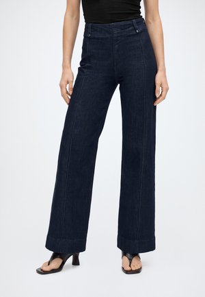 ONLY, ONLOLIVIA TAILORED WIDE  - Wide Leg - dark blue denim