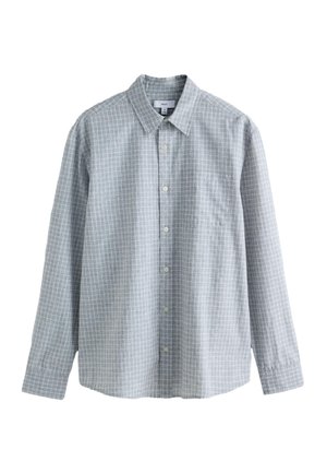 Next, REGULAR FIT - MICRO CHECK LONG SLEEVE SHIRT  . - Skjorter - grey