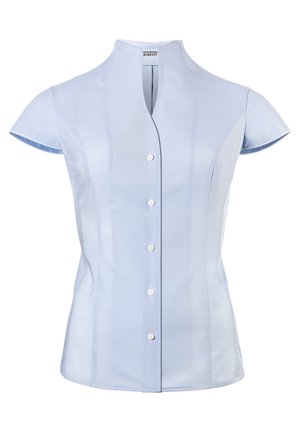 SLIGHTLY FITTED CUP SHAPED COLLAR SHORT SLEEVES - Button-down blouse - eisblau