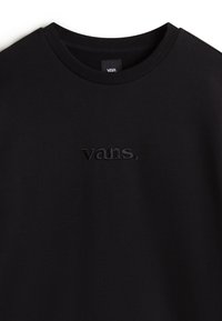 Černá mikina vyrobená z bavlny s kulatým výstřihem. Na hrudi má vyšívané logo "vans." ve stejné barvě.