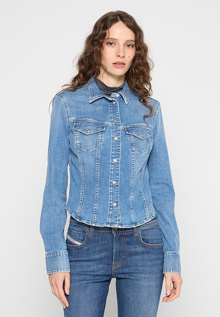 Diesel Overhemdblouse blauw denim/bluedenim